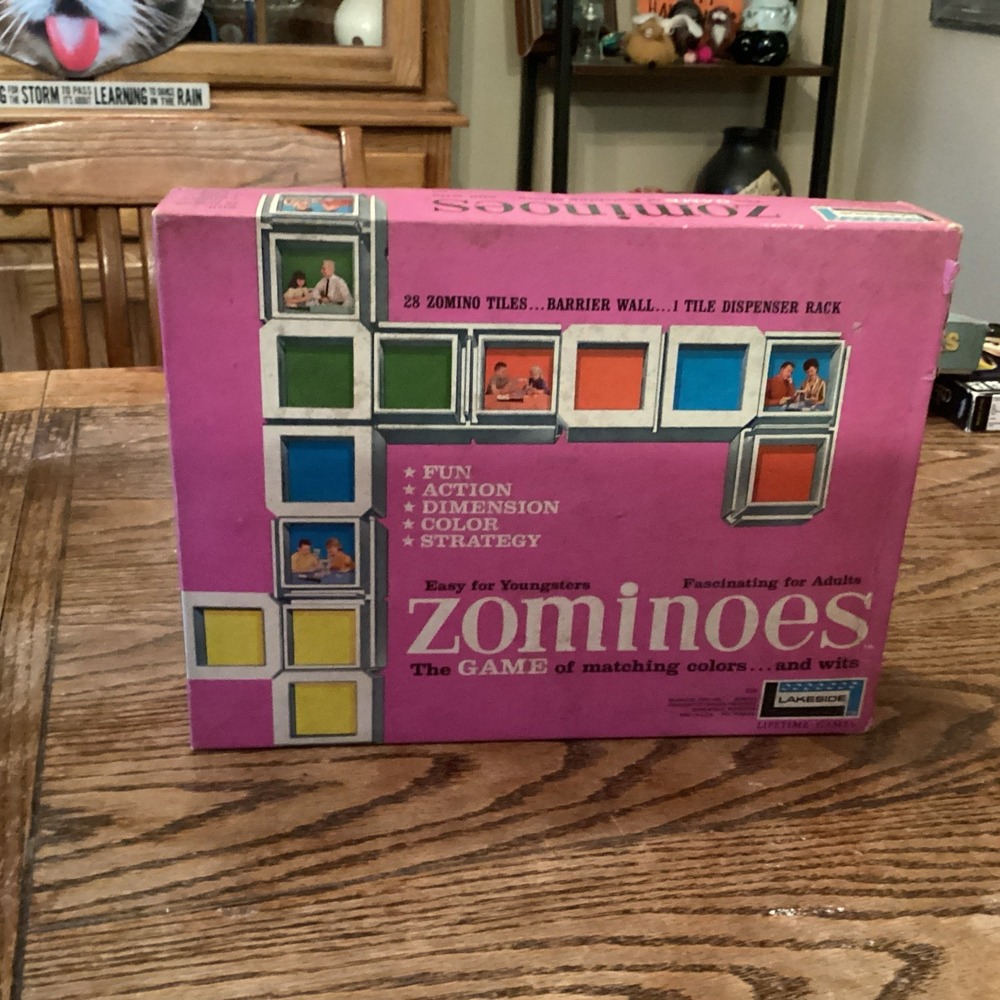 Zominoes The Game Of Matching Colors And Wits Lakeside Vintage 1963 Scarce